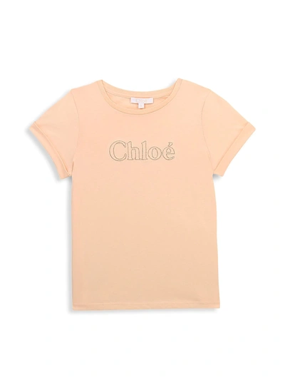 Shop Chloé Little Girl's & Girl's Logo T-shirt In Pink