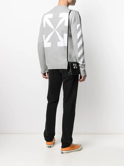 Shop Off-white Arrow Crewneck Sweater In Grey