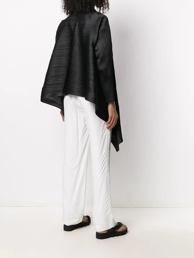 Shop Issey Miyake Asymmetrical Jacket In Black