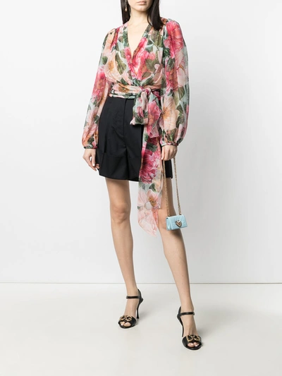 Shop Dolce & Gabbana Chiffon Blouse In Pink