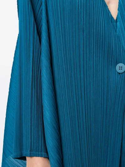 Shop Issey Miyake Asymmetrical Jacket In Blue