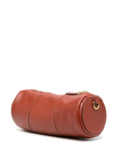 Shop Manu Atelier Cylinder Leather Mini Crossbody Bag In Red