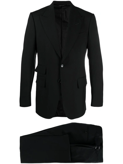 Shop Tom Ford Wool Suit In Black