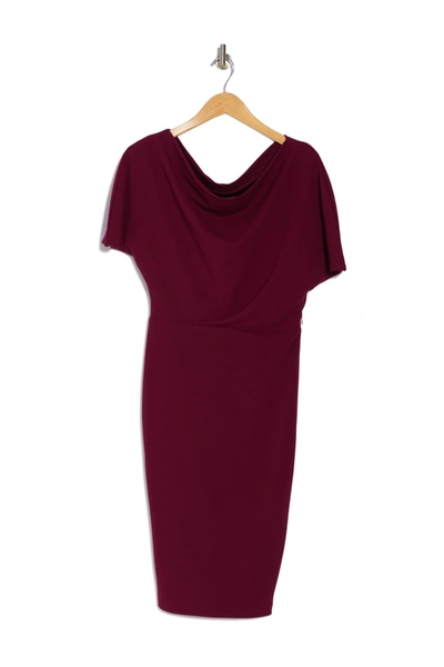 Shop Alexia Admor Olivia Draped One-shoulder Dress In Red Maple