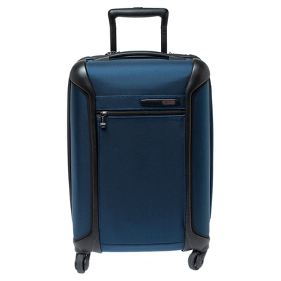 Pre-owned Tumi Blue/black Nylon Lightweight International Carry On Luggage