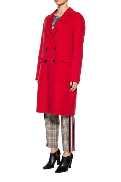 Shop Pinko Women's Red Wool Coat