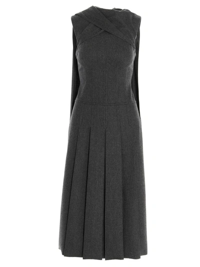 Shop Fendi Women's Grey Dress