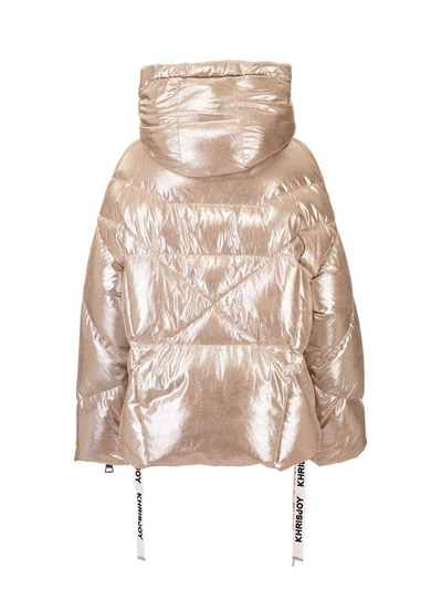 Shop Khrisjoy Women's Gold Polyester Down Jacket