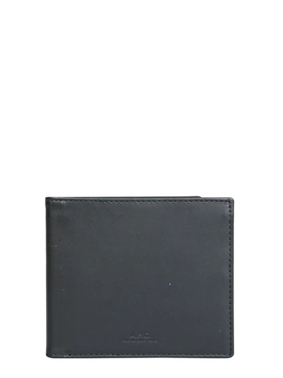 Shop A.p.c. Men's Black Leather Wallet