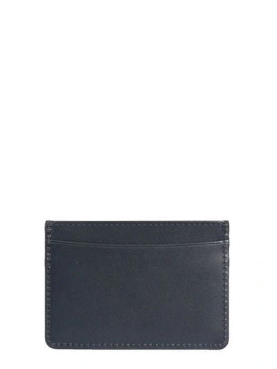 Shop Apc A.p.c. Men's Blue Leather Card Holder