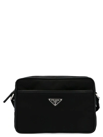 Shop Prada Men's Black Other Materials Messenger Bag