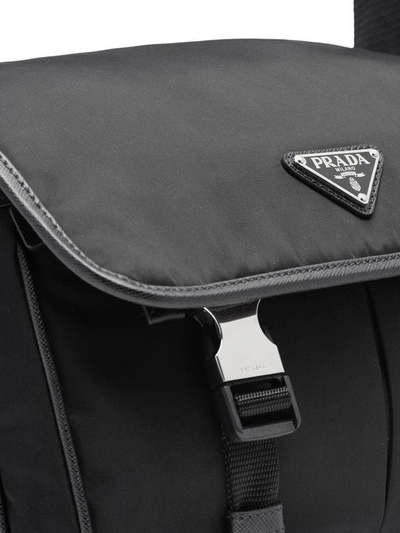 Shop Prada Men's Black Polyamide Messenger Bag