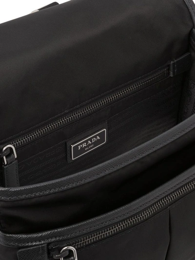Shop Prada Men's Black Polyamide Messenger Bag