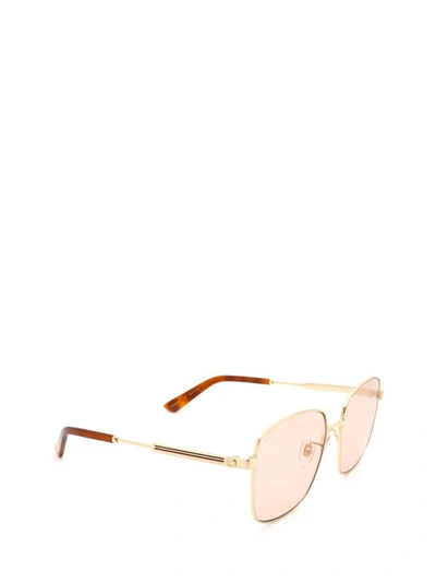 Shop Gucci Women's Yellow Metal Sunglasses