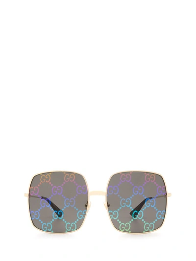 Shop Gucci Women's Yellow Metal Sunglasses