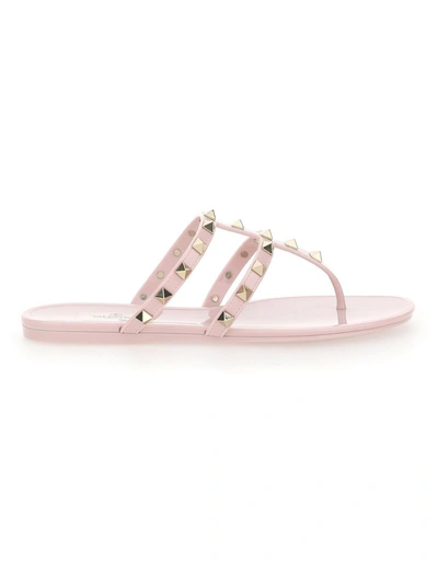 Shop Valentino Garavani Women's Pink Pvc Sandals