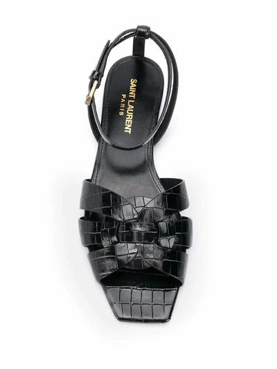 Shop Saint Laurent Black Sandals