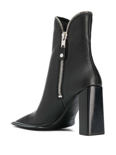 Shop Alexander Wang Women's Black Leather Ankle Boots