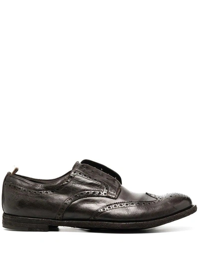 Shop Officine Creative Men's Brown Leather Lace-up Shoes