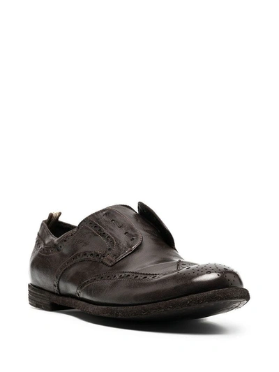 Shop Officine Creative Men's Brown Leather Lace-up Shoes