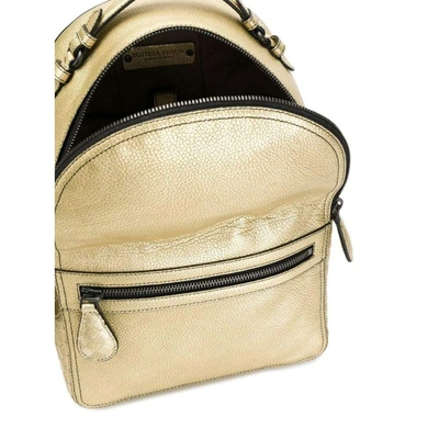 Shop Bottega Veneta Women's Gold Leather Backpack