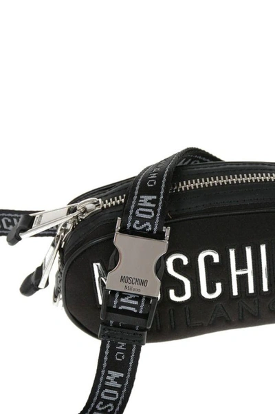 Shop Moschino Women's Black Polyester Belt Bag
