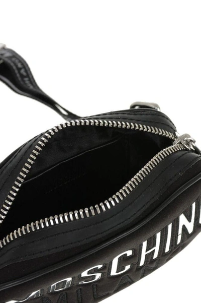 Shop Moschino Women's Black Polyester Belt Bag