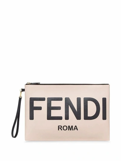 Shop Fendi Women's Pink Leather Pouch