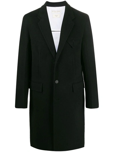 Shop Bottega Veneta Men's Black Wool Coat