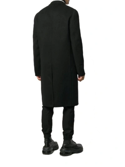 Shop Bottega Veneta Men's Black Wool Coat