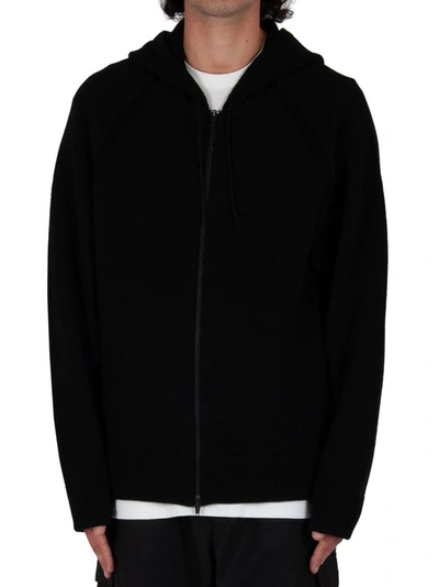 Shop Adidas Y-3 Yohji Yamamoto Men's Black Wool Cardigan