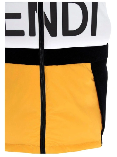 Shop Fendi Men's Yellow Polyester Vest