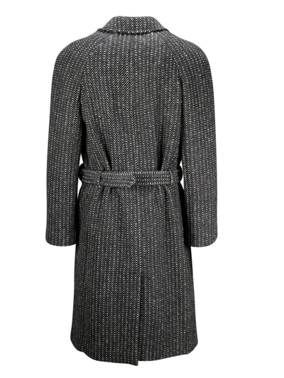 Shop Saint Laurent Men's Black Wool Coat