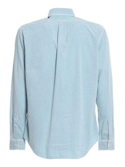 Shop Aspesi Men's Light Blue Cotton Shirt