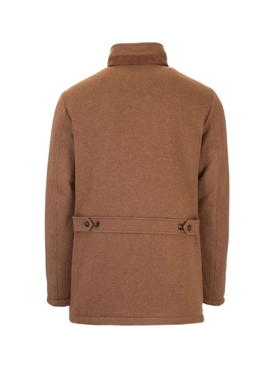 Shop Loro Piana Men's Brown Cashmere Outerwear Jacket