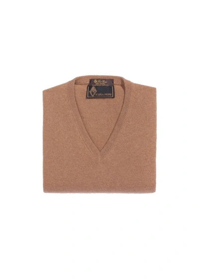 Shop Loro Piana Men's Brown Wool Sweater