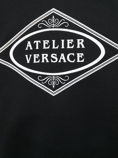 Shop Versace Men's Black Cotton Sweatshirt