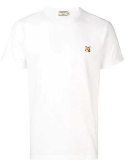 Shop Maison Kitsuné Men's White Other Materials T-shirt