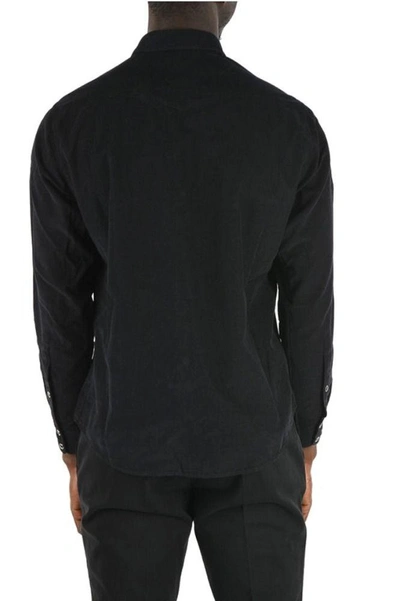 Shop Ermenegildo Zegna Men's Black Cotton Shirt