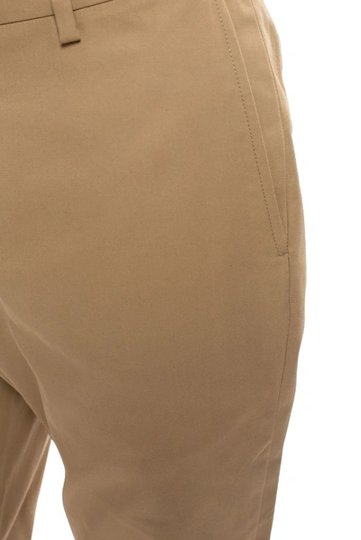 Shop Burberry Men's Beige Cotton Pants