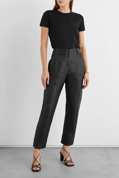 Iris & Ink Freya Jersey T-shirt In Black