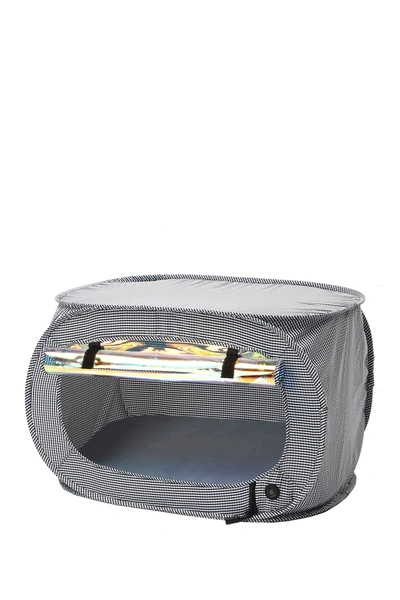 Shop Pet Life "enterlude" Electronic Heating Lightweight And Collapsible Pet Tent In Grey