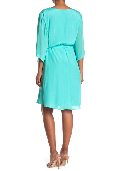 Shop Maree Pour Toi Belted Bell Sleeve Wrap Dress In Asst