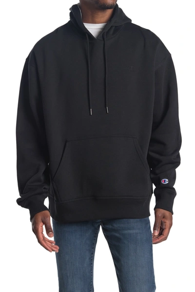 Shop Champion Power Blend Fleece Pullover Hoodie In Black