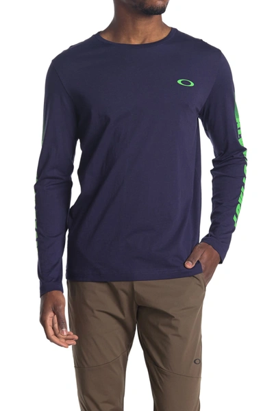 Shop Oakley Always First Long Sleeve T-shirt In Strong Violet