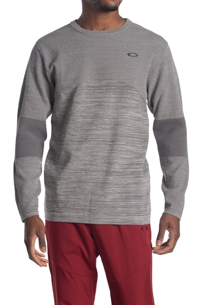 Shop Oakley Flexible Crew Neck Pullover Sweatshirt In New Athletic Grey