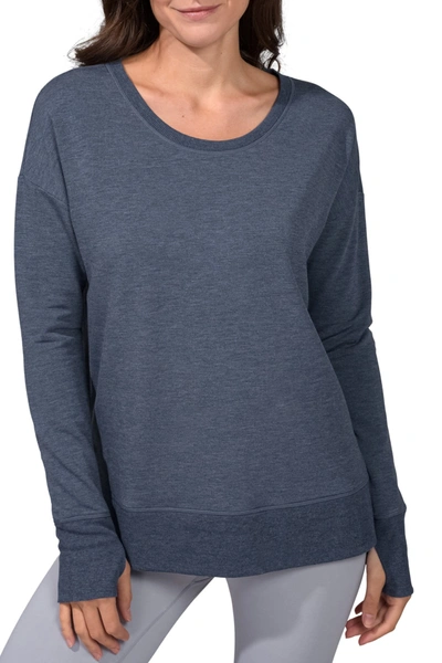 Shop 90 Degree By Reflex Brushed Long Sleeve With Side Slit In Htr.fay Mountain
