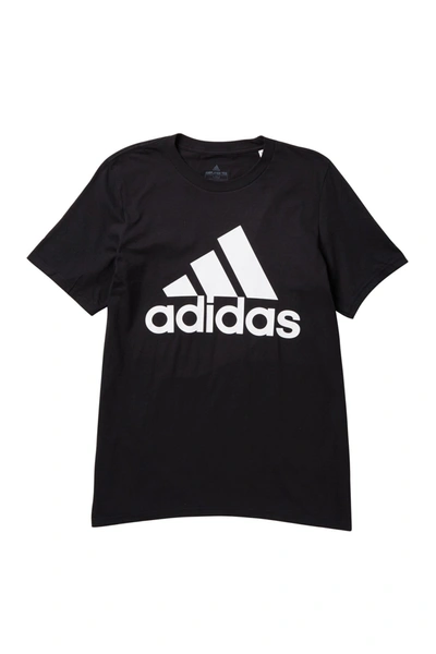 Shop Adidas Originals Basic Logo T-shirt In Black/whit