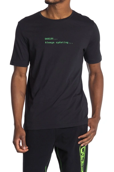 Shop Oakley Always Updating Graphic T-shirt In Blackout