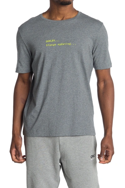 Shop Oakley Always Updating Graphic T-shirt In New Athletic Grey